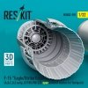 RESKIT RSU32-0151 F-15 Eagle/Strike Eagle (A,B,C,D,E early,J) F100-PW-220 open exhaust nozzles for Tamiya kit (3D Printed) 1/32